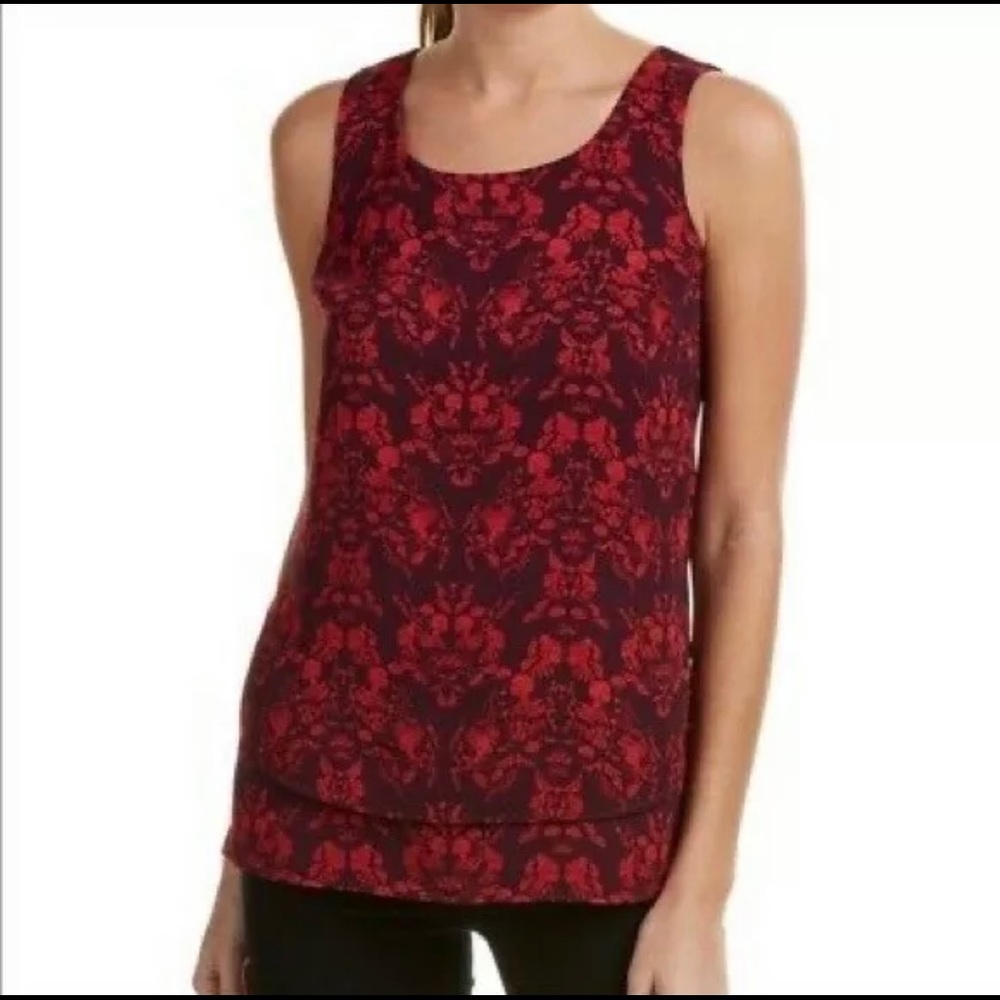 Cabi Cameo Top 3258 Face Silhouettes Tank Top